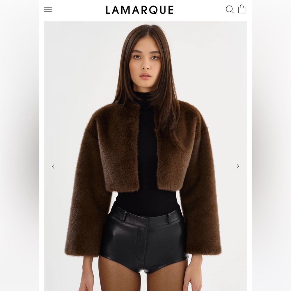 LAMARQUE rowdy faux fur jacket - Picture 1 of 4